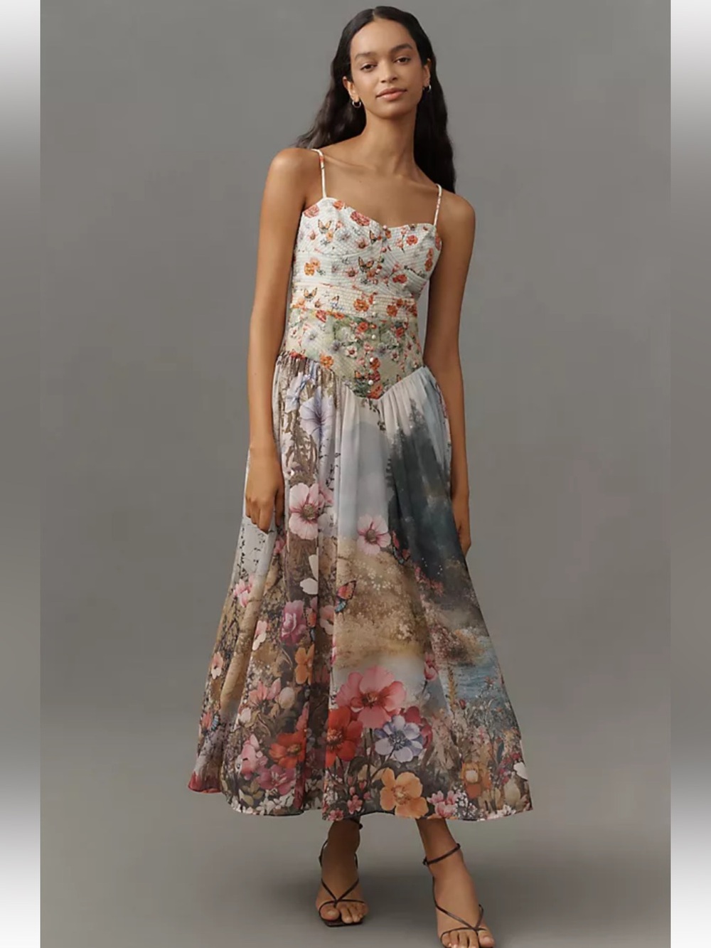 NWT retail $248 size XS #Anthropologie The Muse Basque waist midi dress